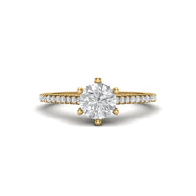 Load image into Gallery viewer, 1 Carat Round Diamond Cathedral Set Ring
