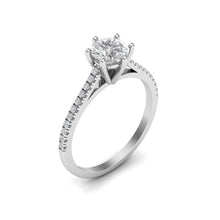 Load image into Gallery viewer, 1 Carat Round Diamond Cathedral Set Ring
